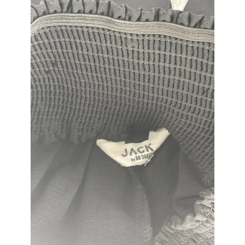 Jack by BB Dakota Black Smocked Pull-On Jogger Pants Women's